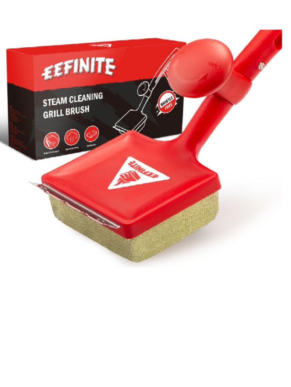 BBQ Grill Cleaner Brush, EEFINITE Steam Grill Brush for Outdoor Grilling